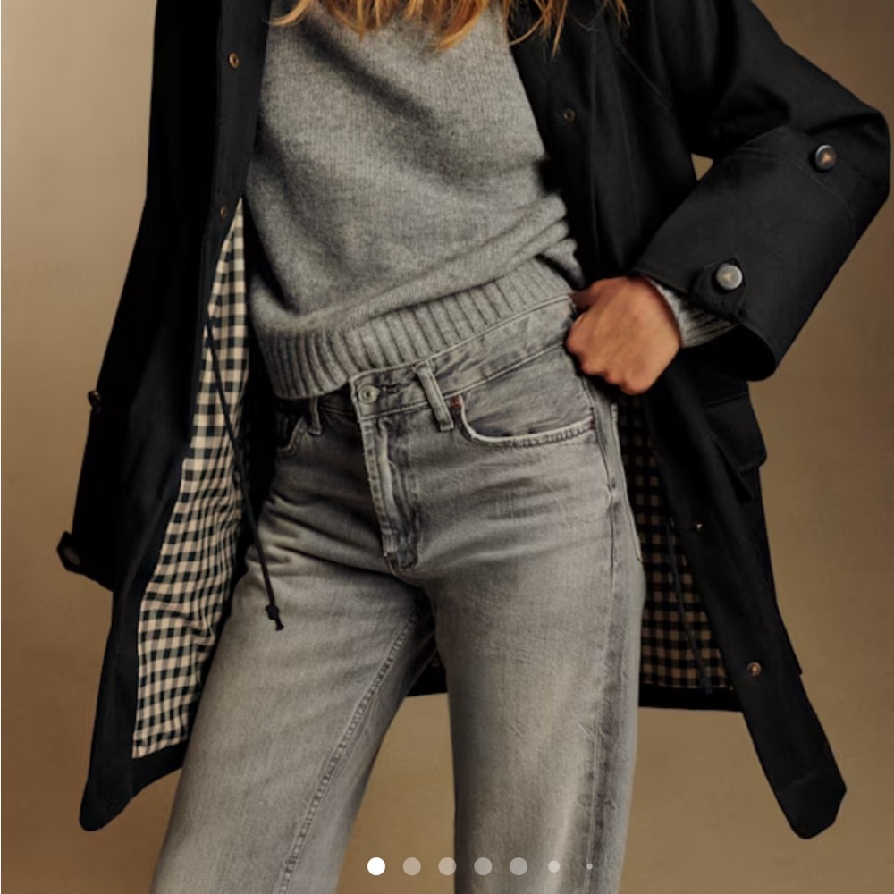 Sezane Hugo Parka with gingam lining